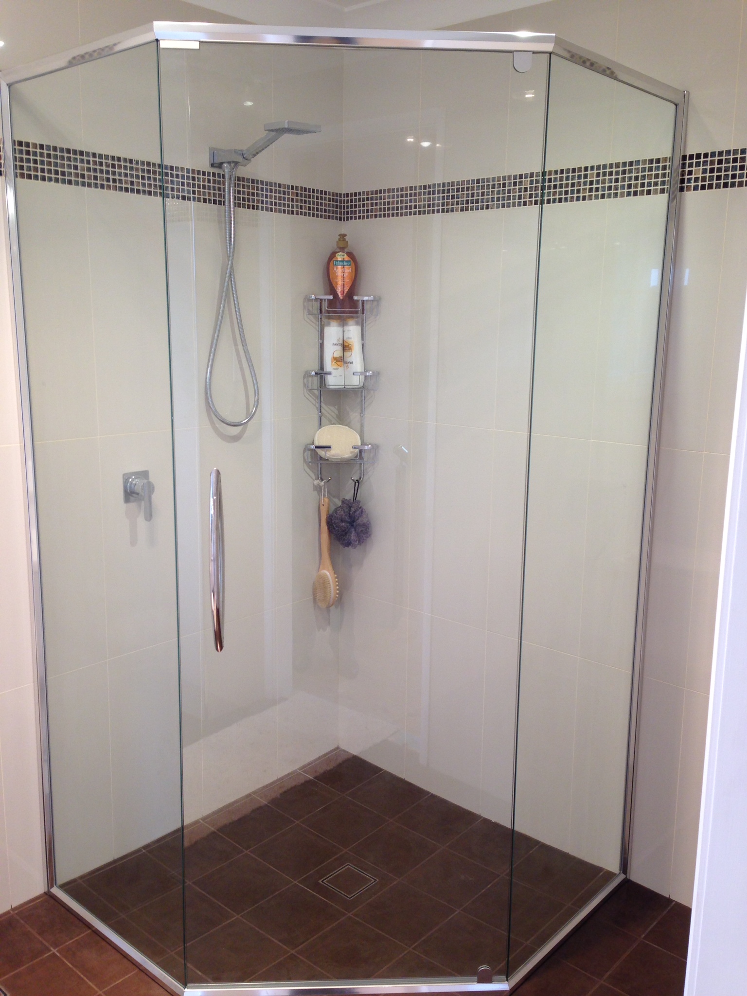 Semi Frameless Shower Screen with Handle